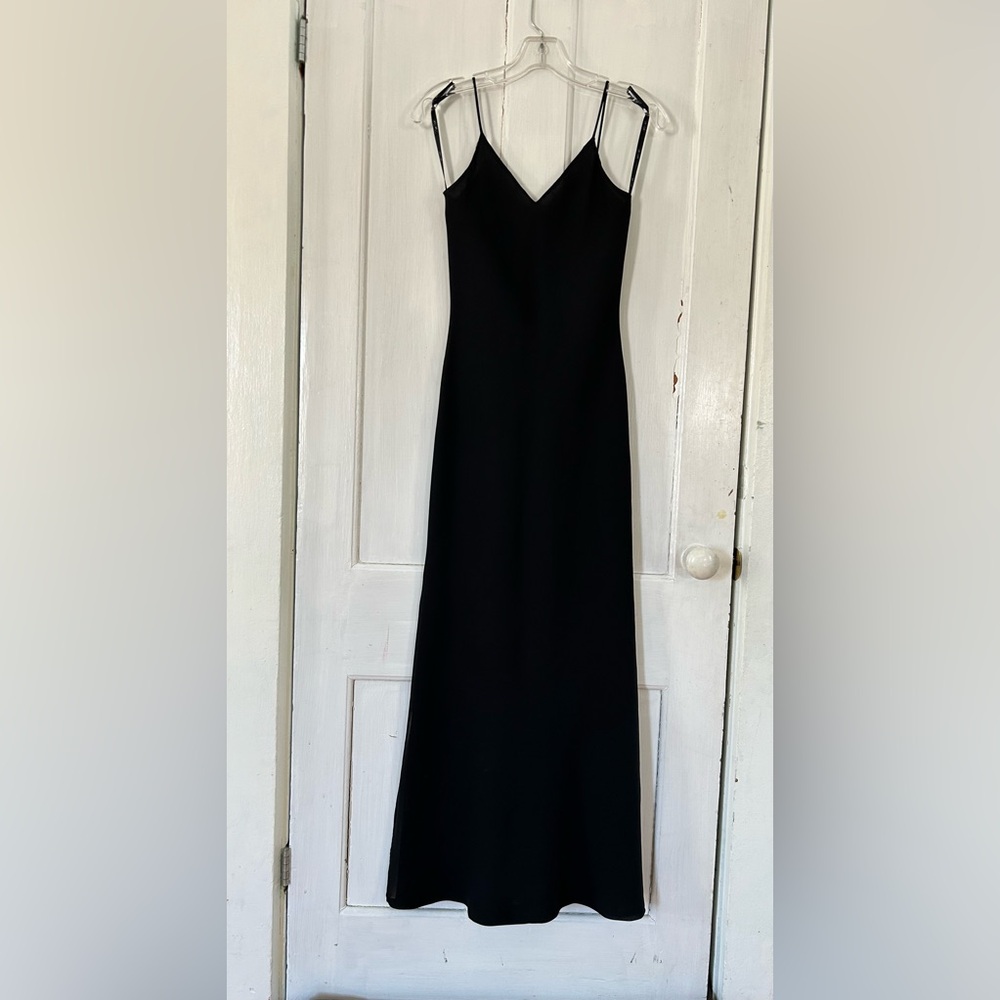 90’s Vintage Zum Zum Low Back Black Gown size XS